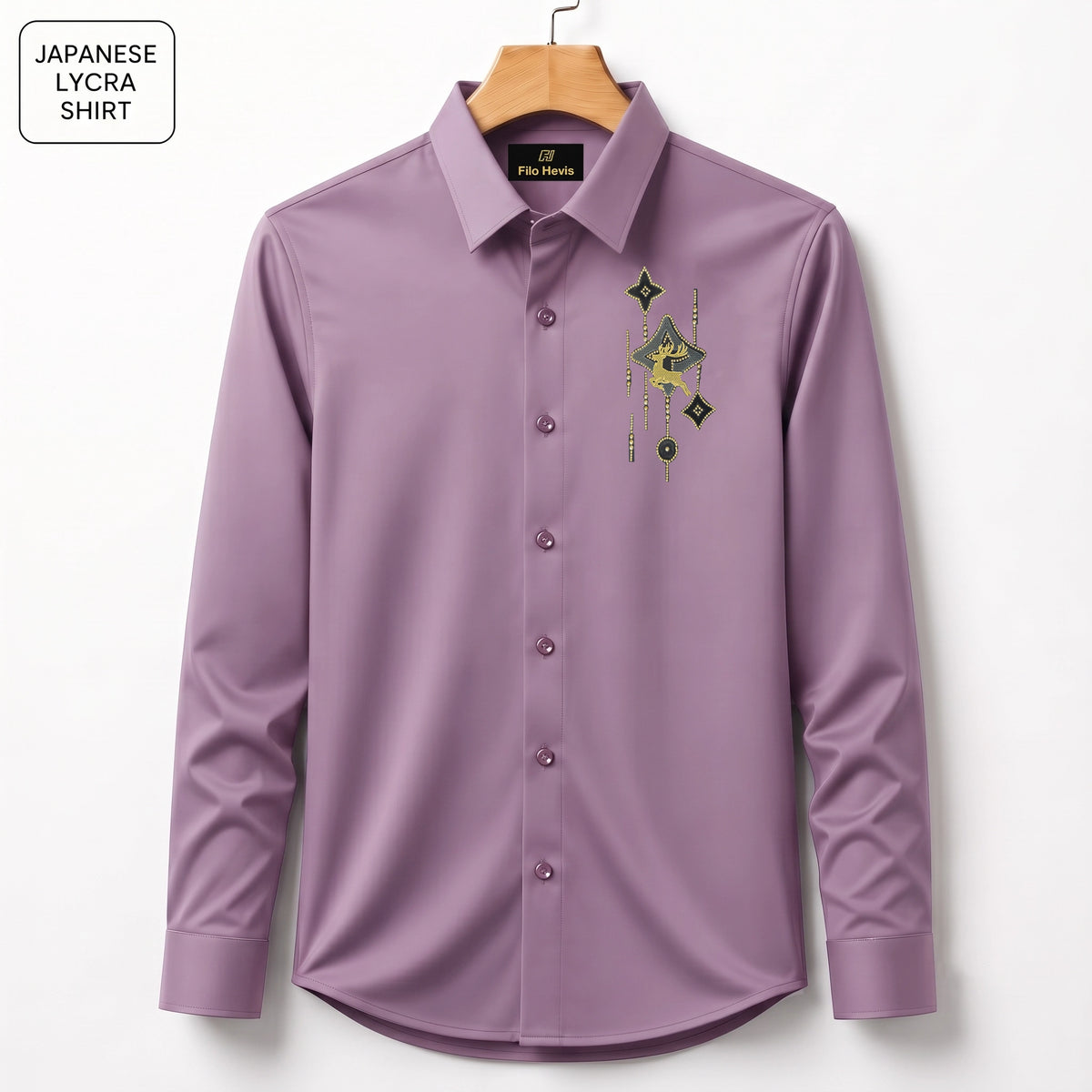 Deer Embroidery Party Shirts | Club Wear | Onion