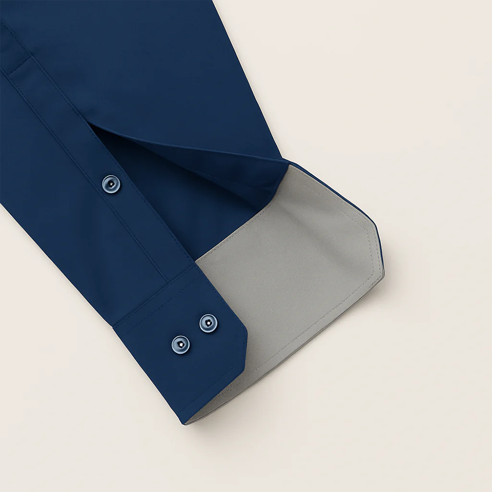 Formal Shirt for Men with Contrast Collar & Cuff | Royal Blue