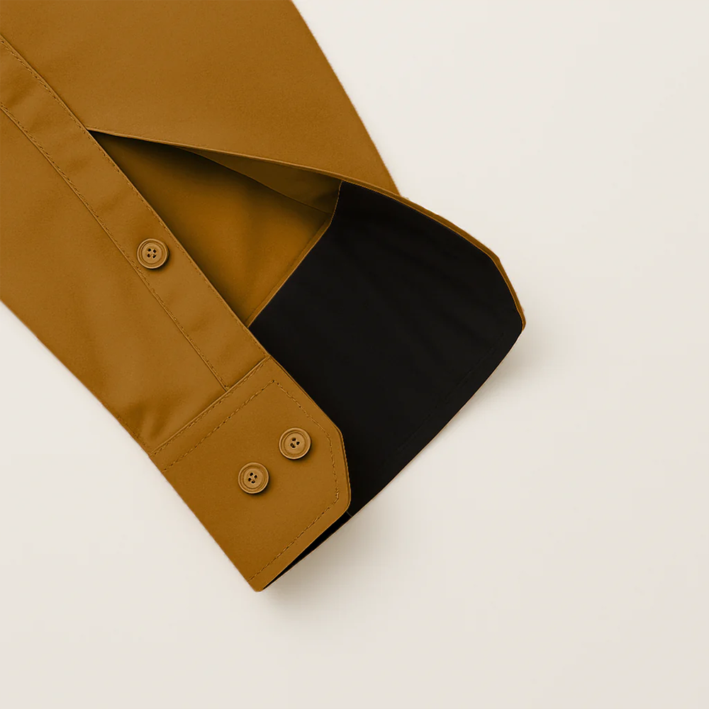 Formal Shirt for Men with Contrast Collar & Cuff | Yellow