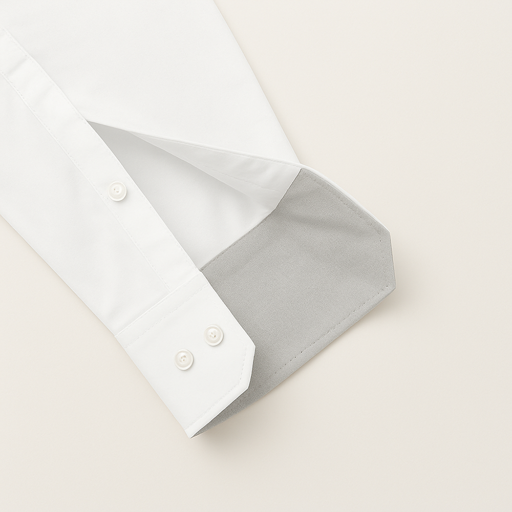 Formal Shirt for Men with Contrast Collar & Cuff | White