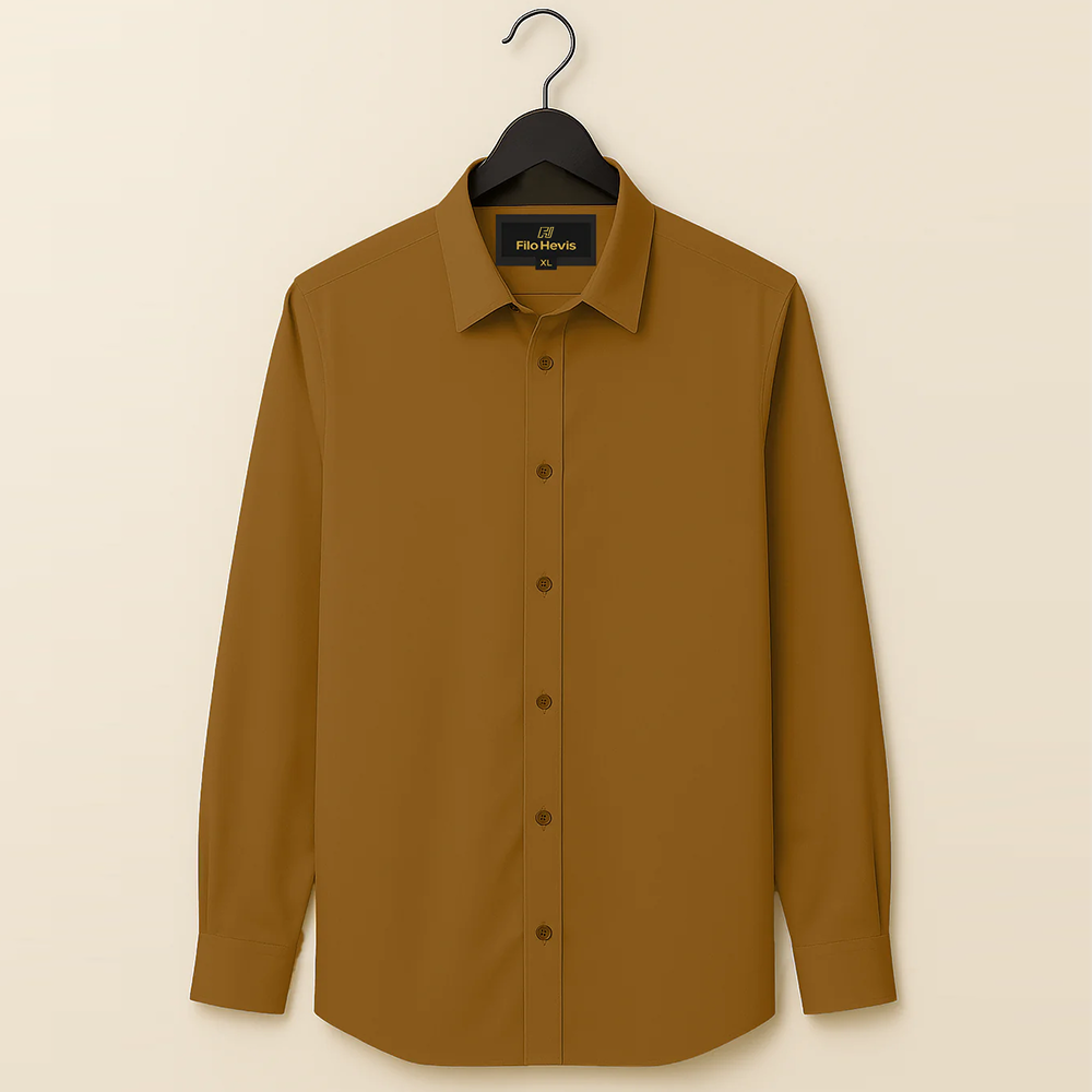 Formal Shirt for Men with Contrast Collar & Cuff | Yellow
