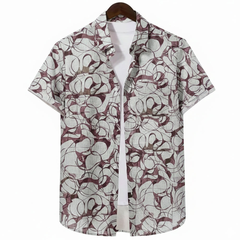 Half Casual Printed Shirt Regular Fit For Men