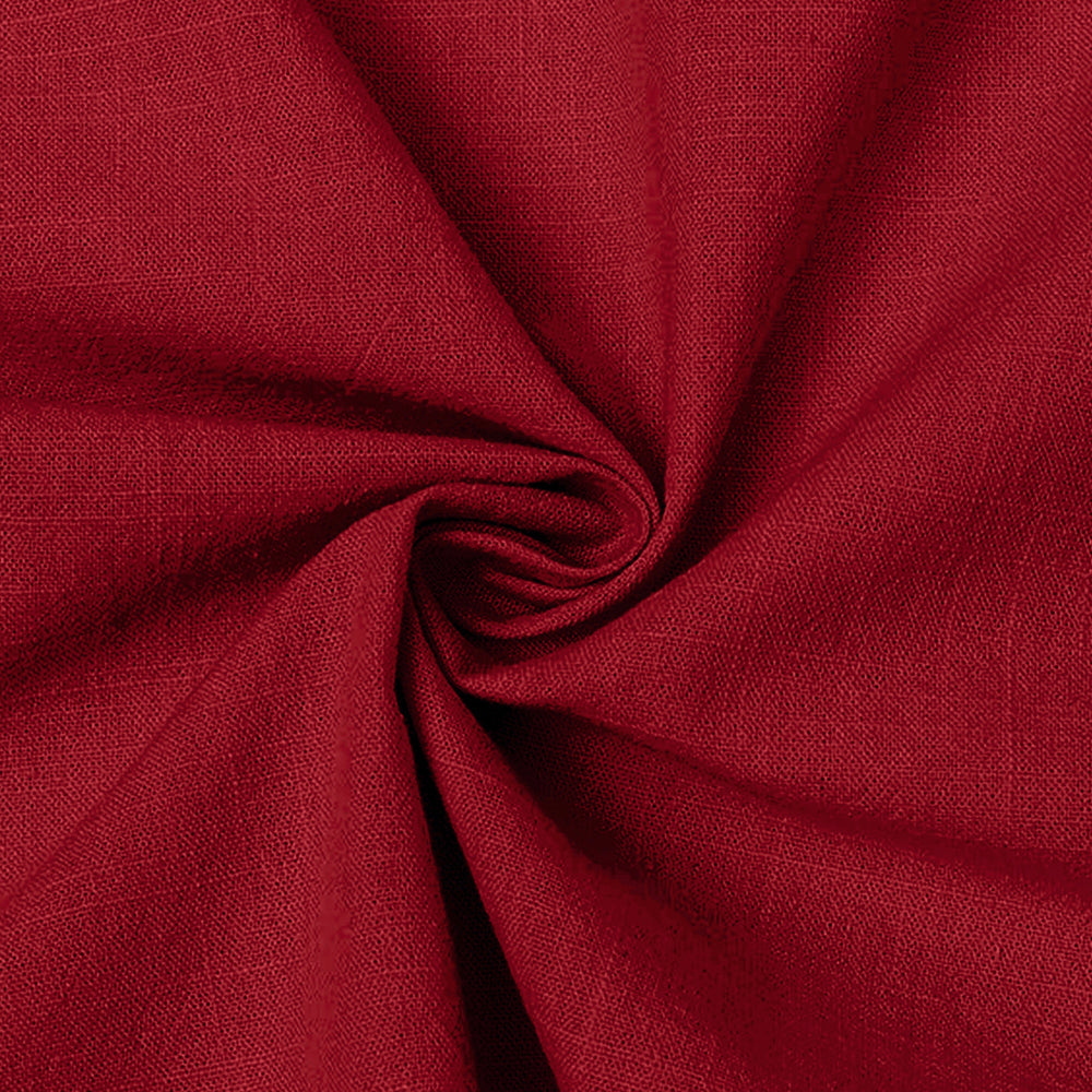MEN’S CHINESE COLLAR SHIRT | FULL SLEEVE COTTON LINEN T-NECK SHIRT | RED COLOR