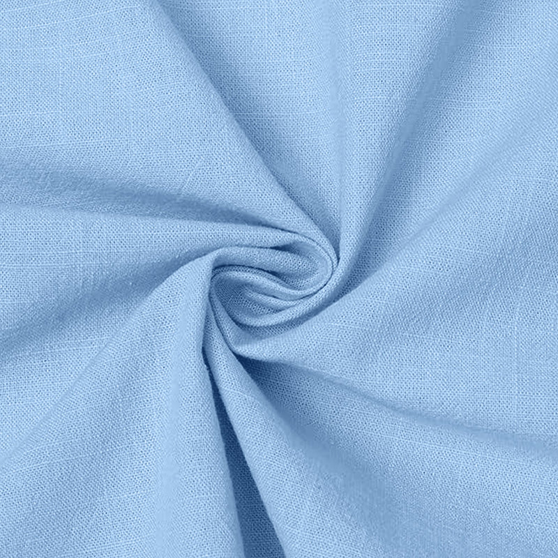 MEN’S CHINESE COLLAR SHIRT | FULL SLEEVE COTTON LINEN T-NECK SHIRT | SKY COLOR
