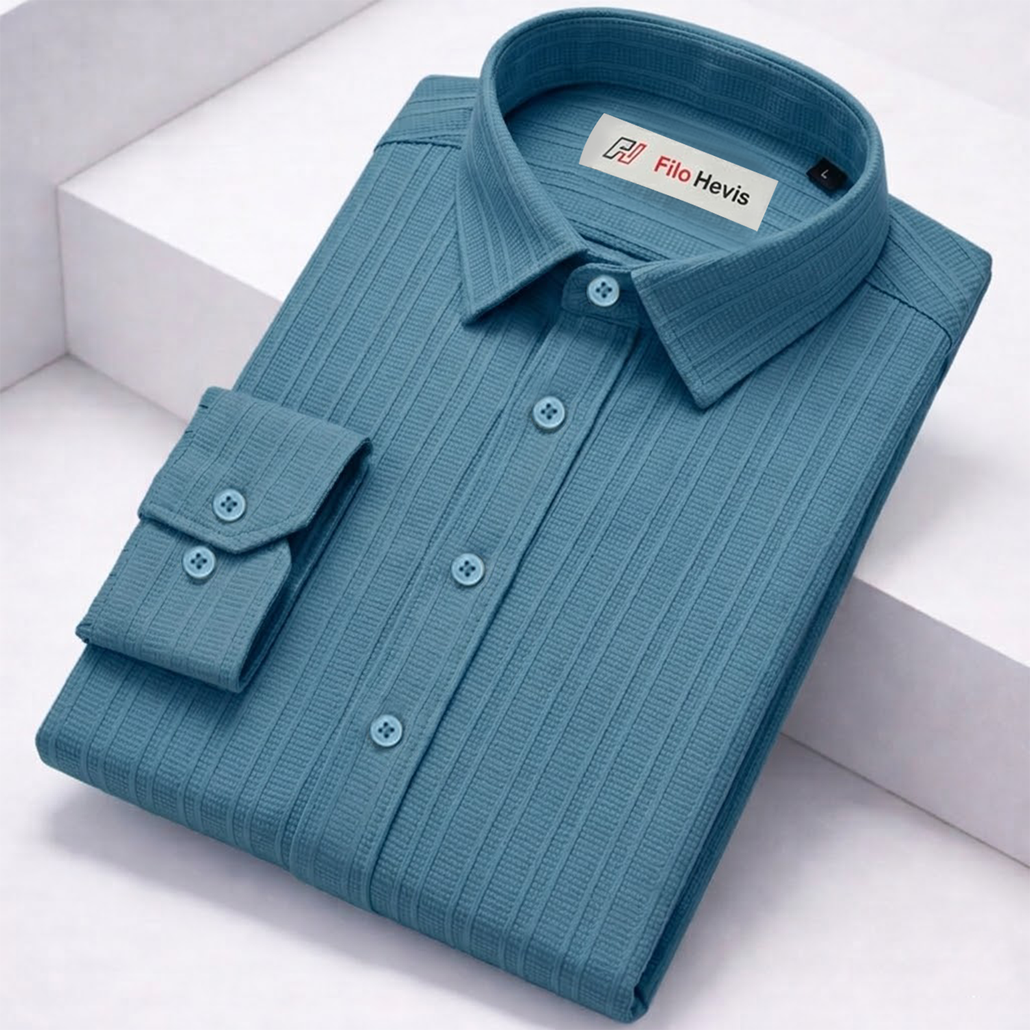 SELF-STRIPE TEXTURED POPCORN SHIRT | CASUAL SHIRTS FOR MEN My Store