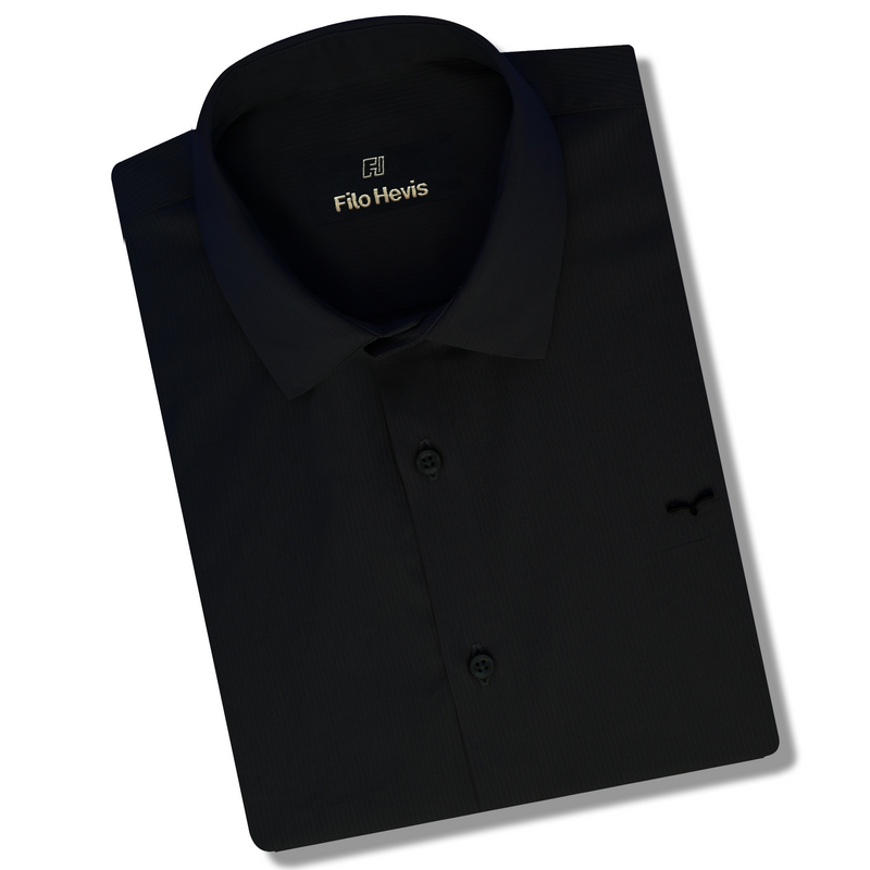 Premium Self Textured Formal Shirt for Men | Black