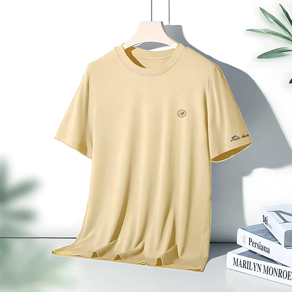 Men's Cotton Round Neck t-shirt Beige