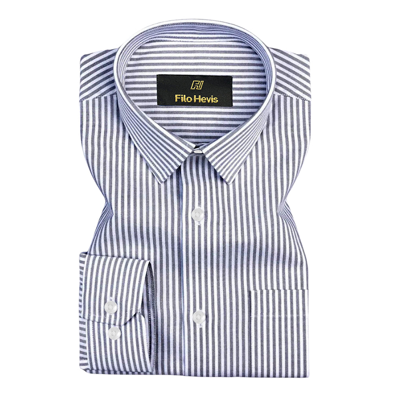 Cotton Stripe Shirt for Men |Slim fit | Black