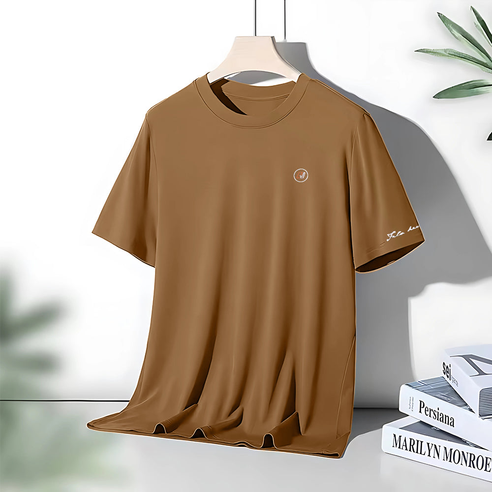 Men's Cotton Round Neck t-shirt Brown