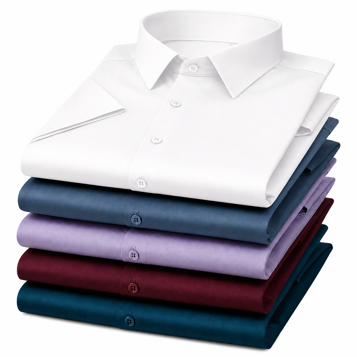 Men’s Satin Half Sleeve Formal Shirt – Premium Soft & Shiny Finish-White