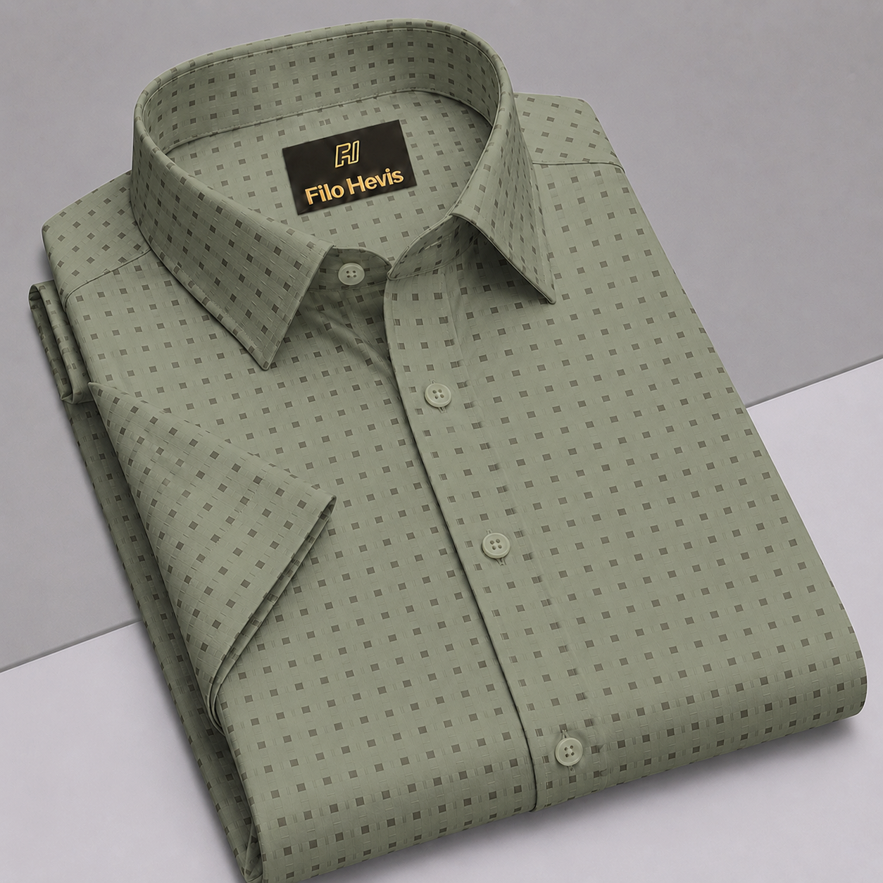 SLIM FIT NET HALF SHIRTS FOR MEN | SUMMER CASUAL SHIRTS Olive Green
