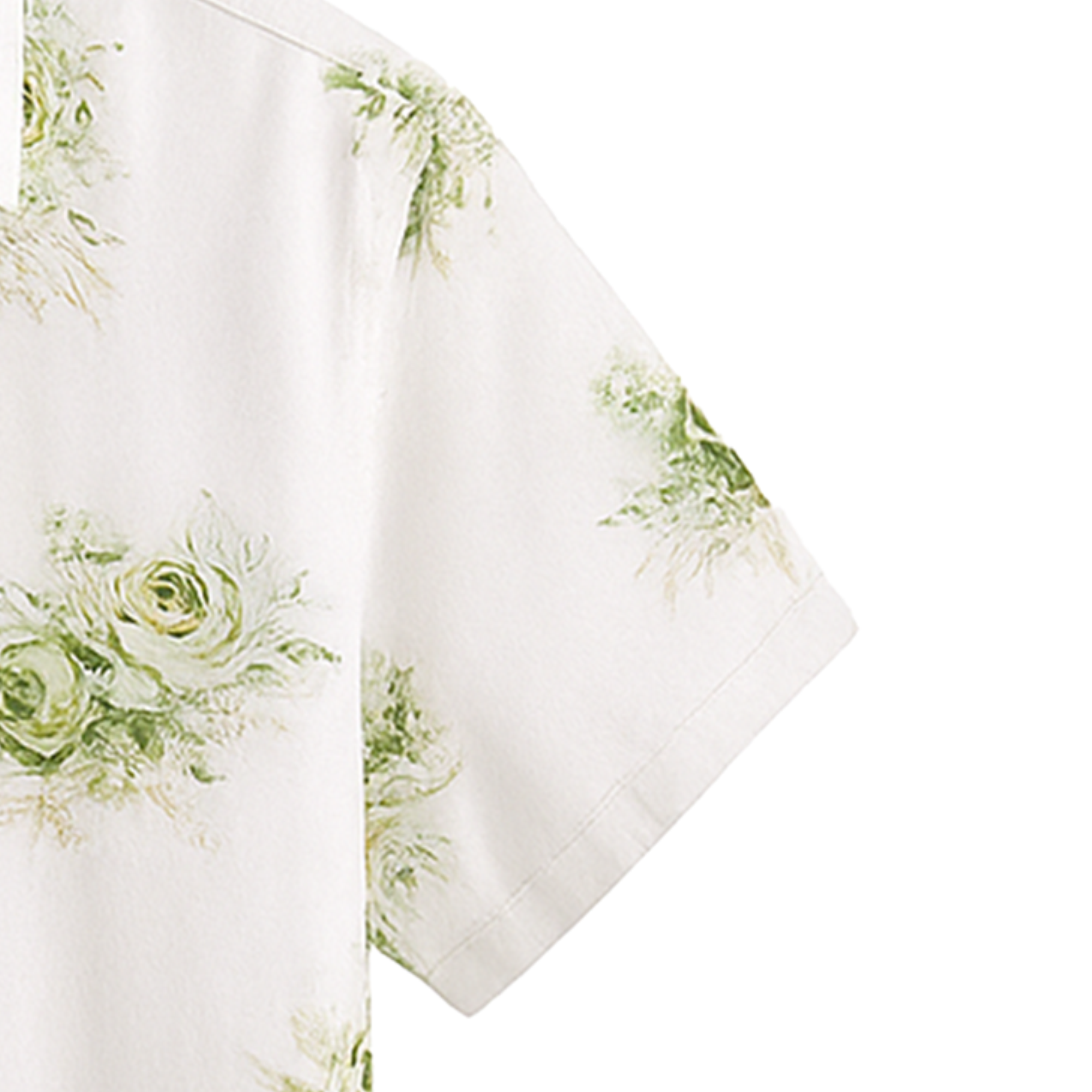 Green Half Casual Printed Cotton Shirt Regular Fit For Men