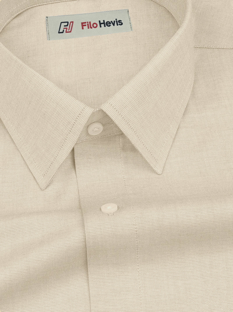Filafil Fabric Formal Shirt for Men - Regular Fit | Cream