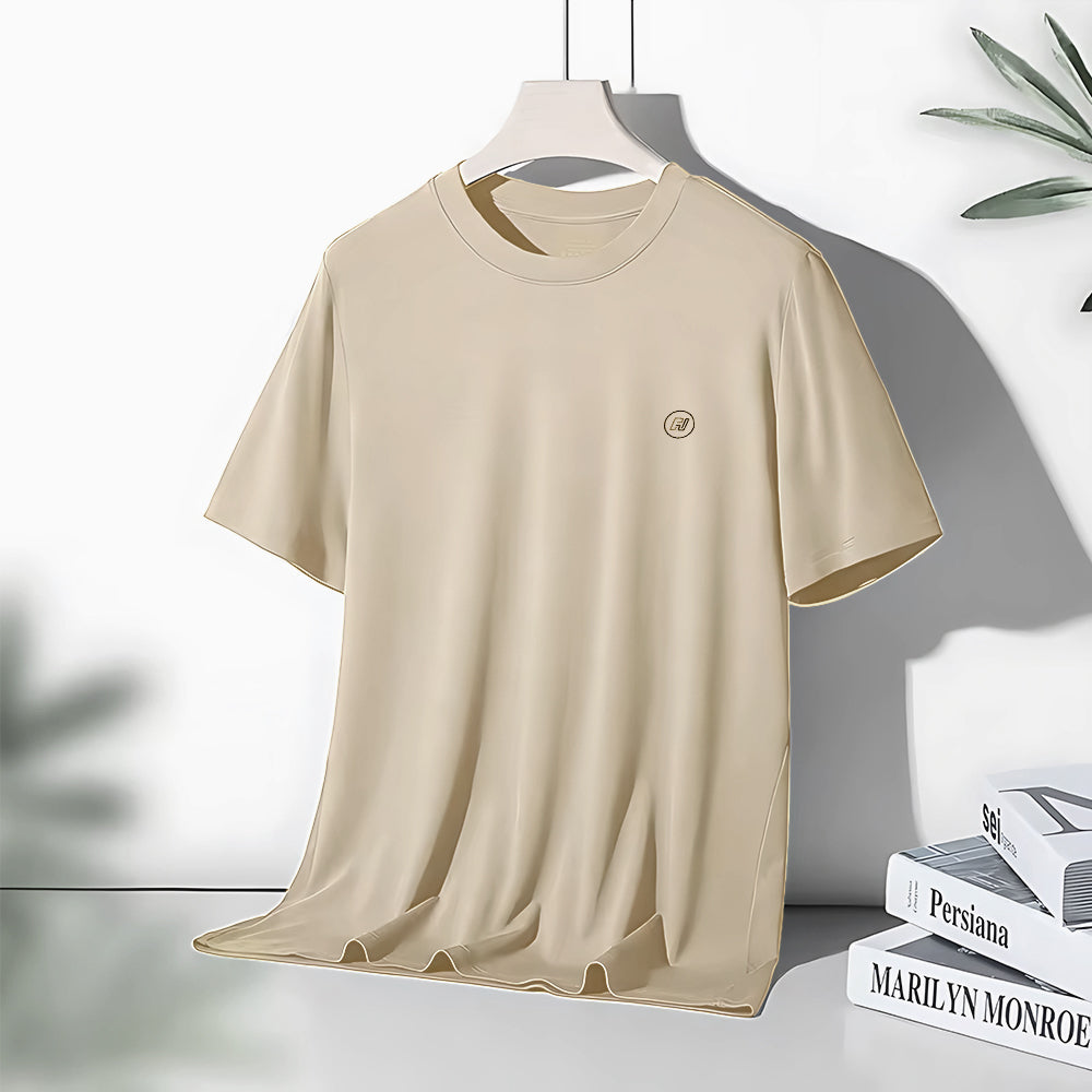 Men's Cotton Round Neck t-shirt Cream