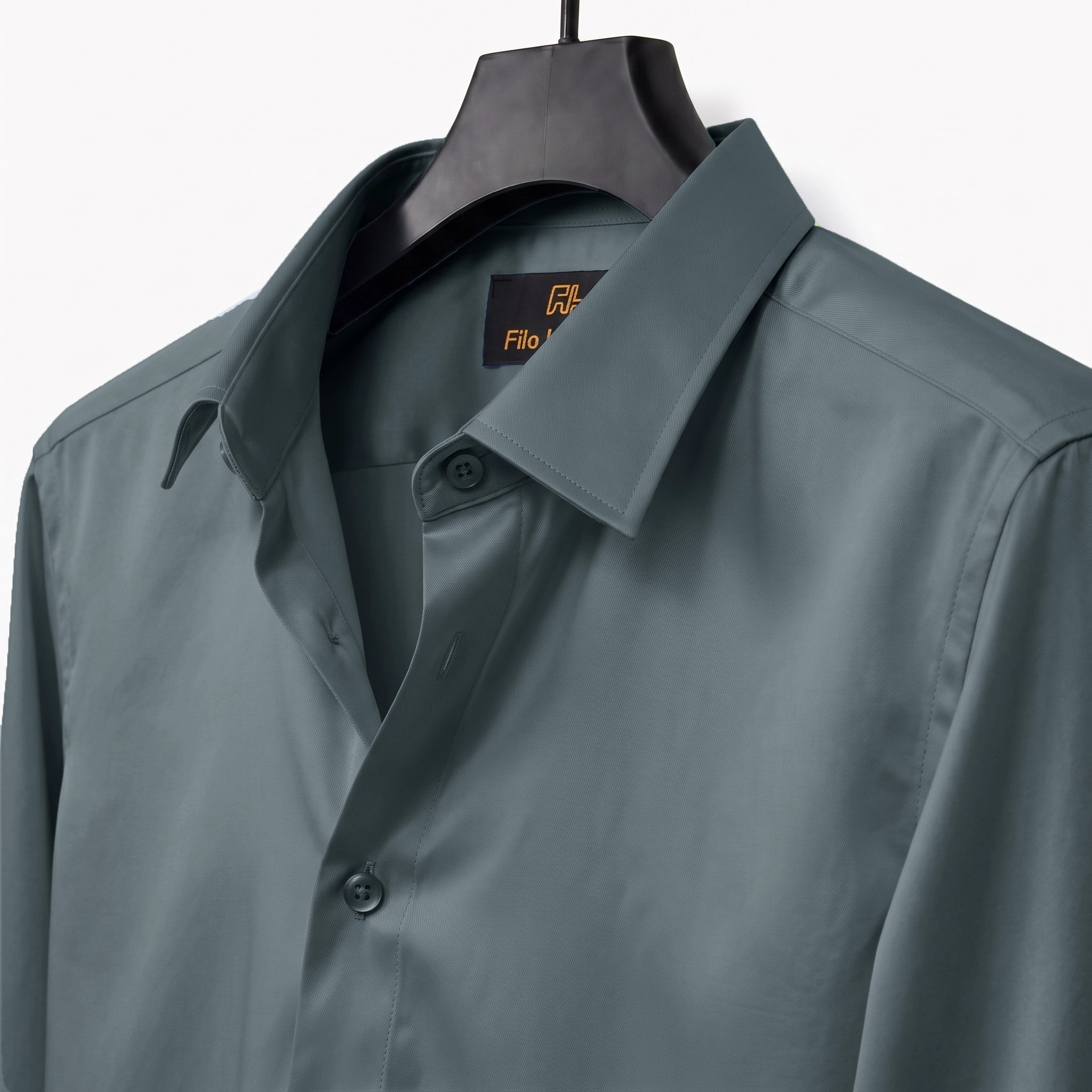 Choose options Anti Wrinkle Satin Lycra Formal Shirt (Imported Fabric)| Dark Grey