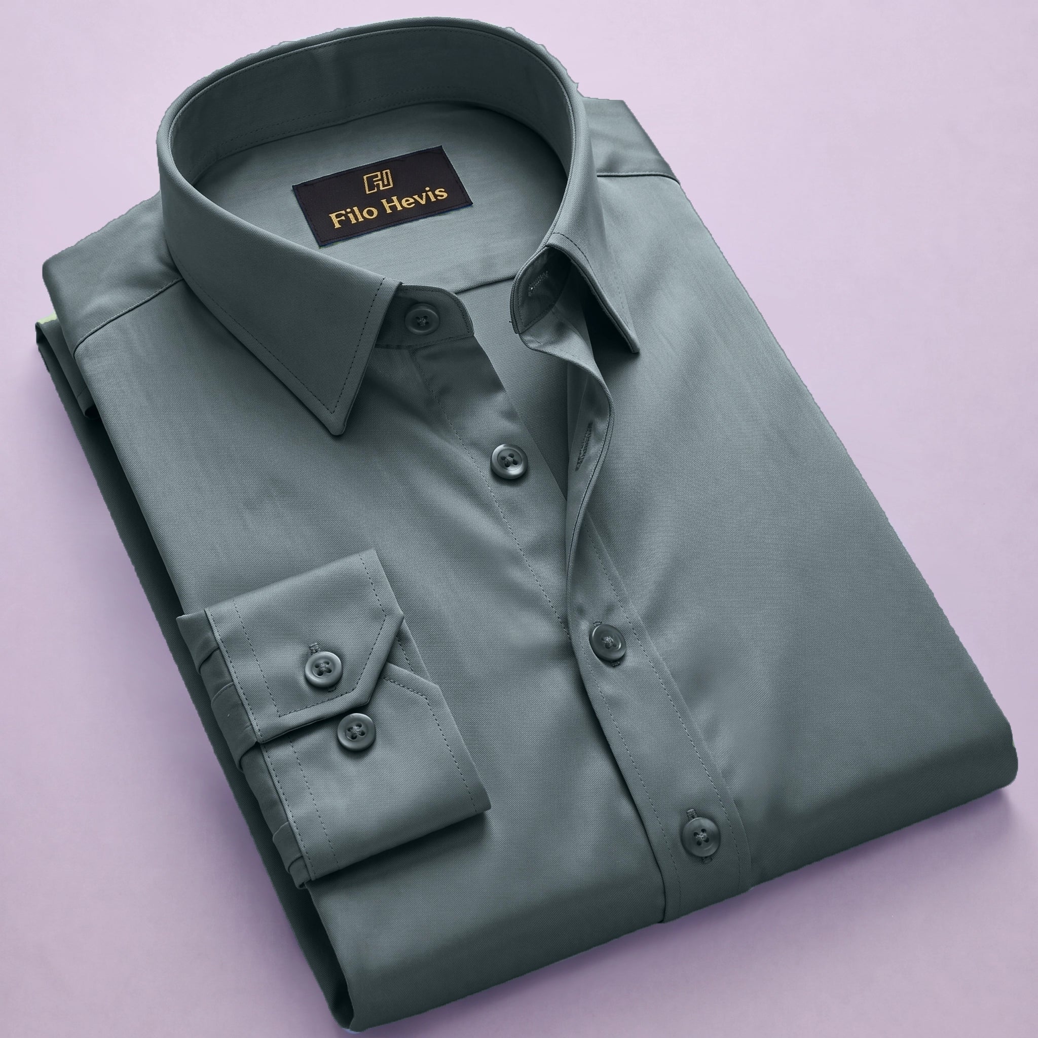 Choose options Anti Wrinkle Satin Lycra Formal Shirt (Imported Fabric)| Dark Grey