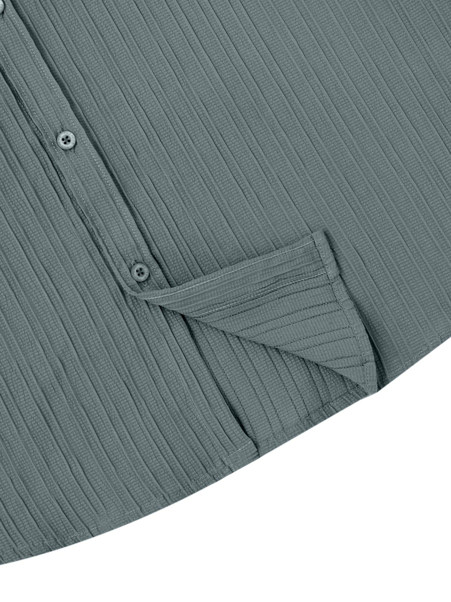 Men’s Textured Popcorn Half Sleeve Casual Shirt – Dark Grey