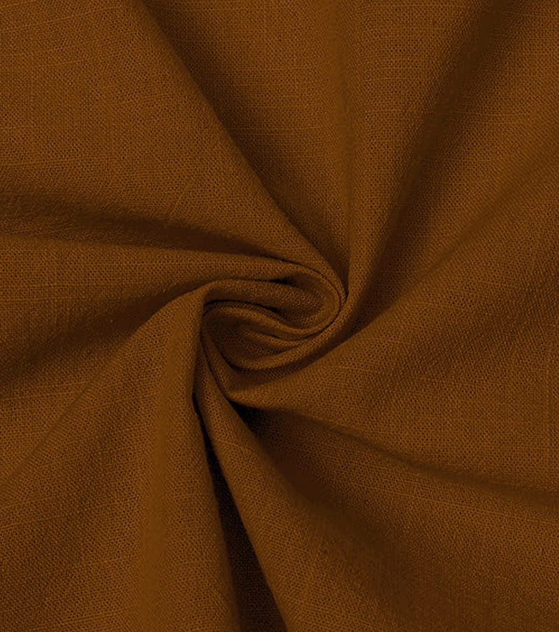 MEN’S CHINESE COLLAR SHIRT | FULL SLEEVE COTTON LINEN T-NECK SHIRT | Brown COLOR
