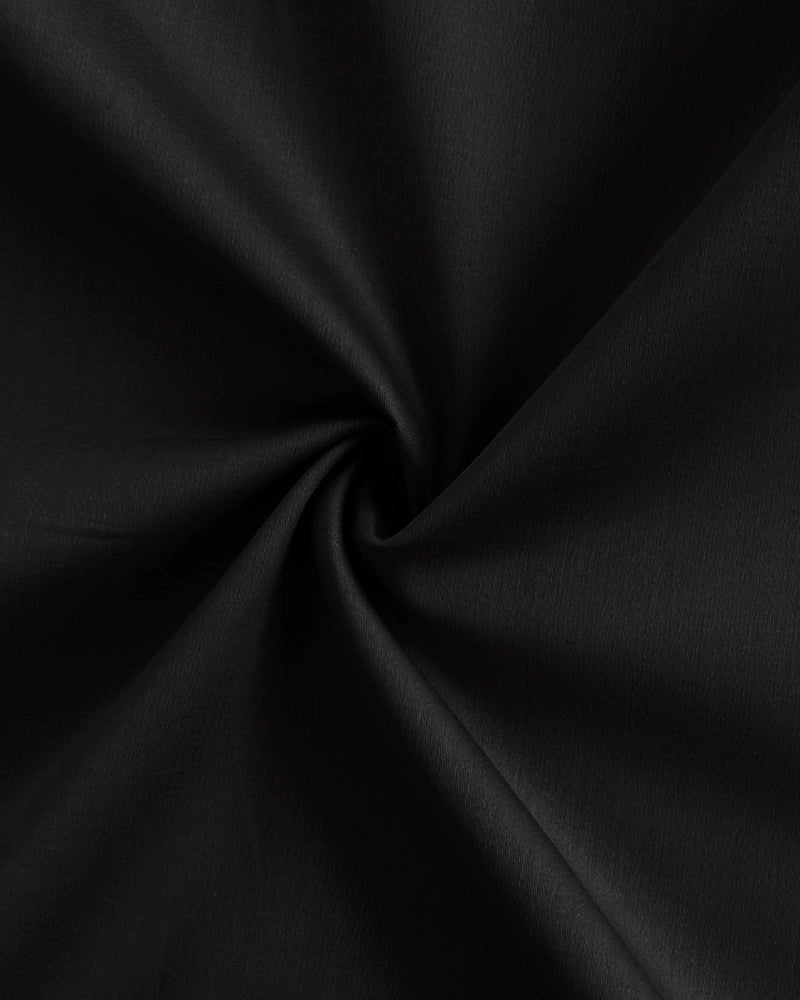 Platinum Cotton Satin Formal Shirt for Men - with Pocket | Black