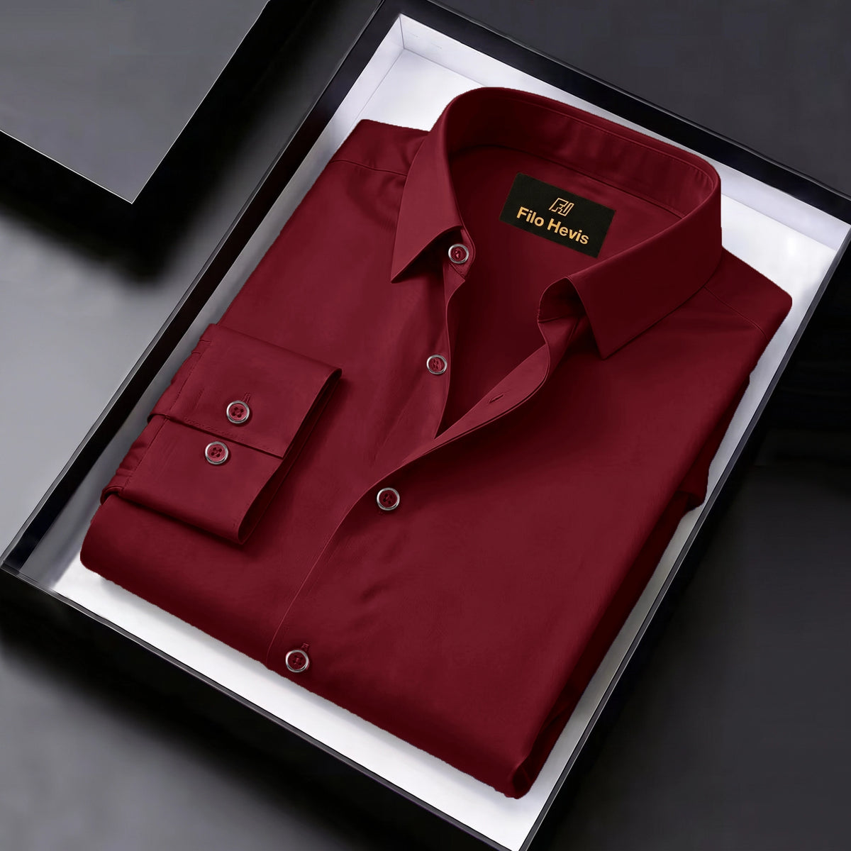 Choose options Anti Wrinkle Satin Lycra Formal Shirt (Imported Fabric)| Maroon