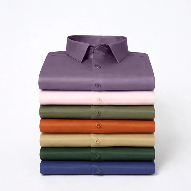 Anti Wrinkle Satin Lycra Formal Shirt (Imported Fabric)| Onion