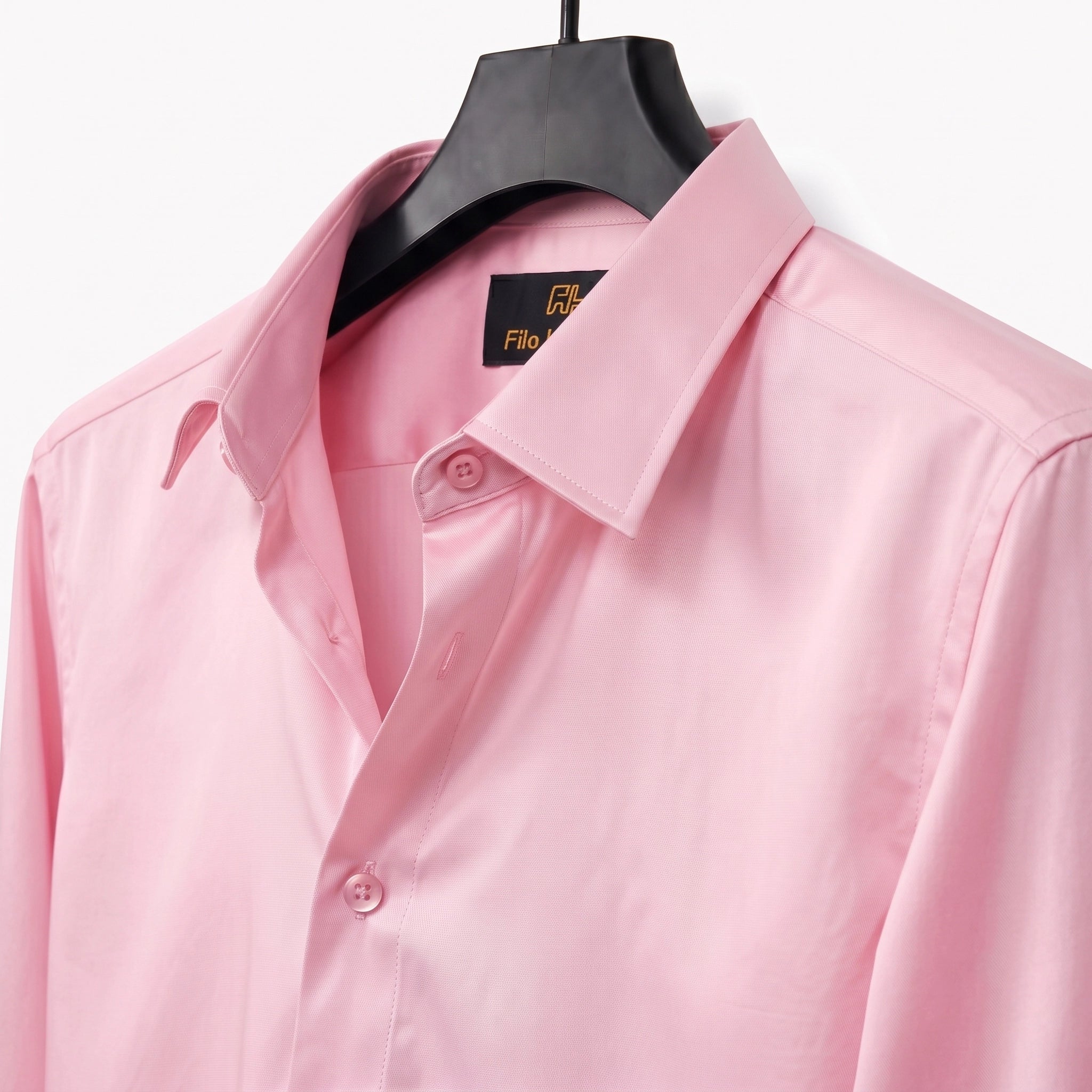 Anti Wrinkle Satin Lycra Formal Shirt (Imported Fabric)| Pink
