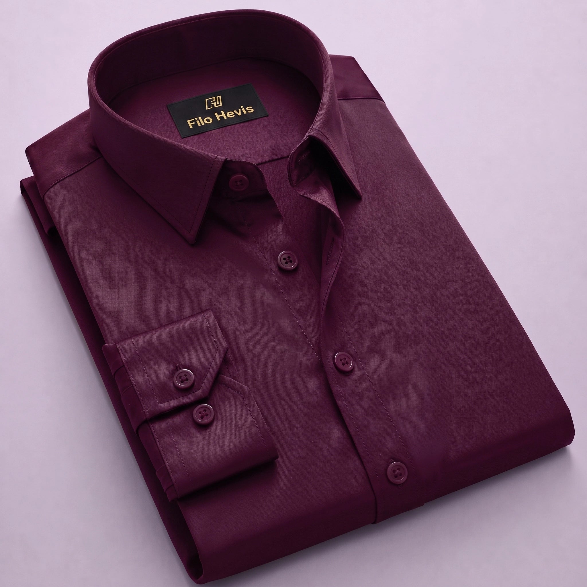 Anti Wrinkle Satin Lycra Formal Shirt (Imported Fabric)| Dark Maroon