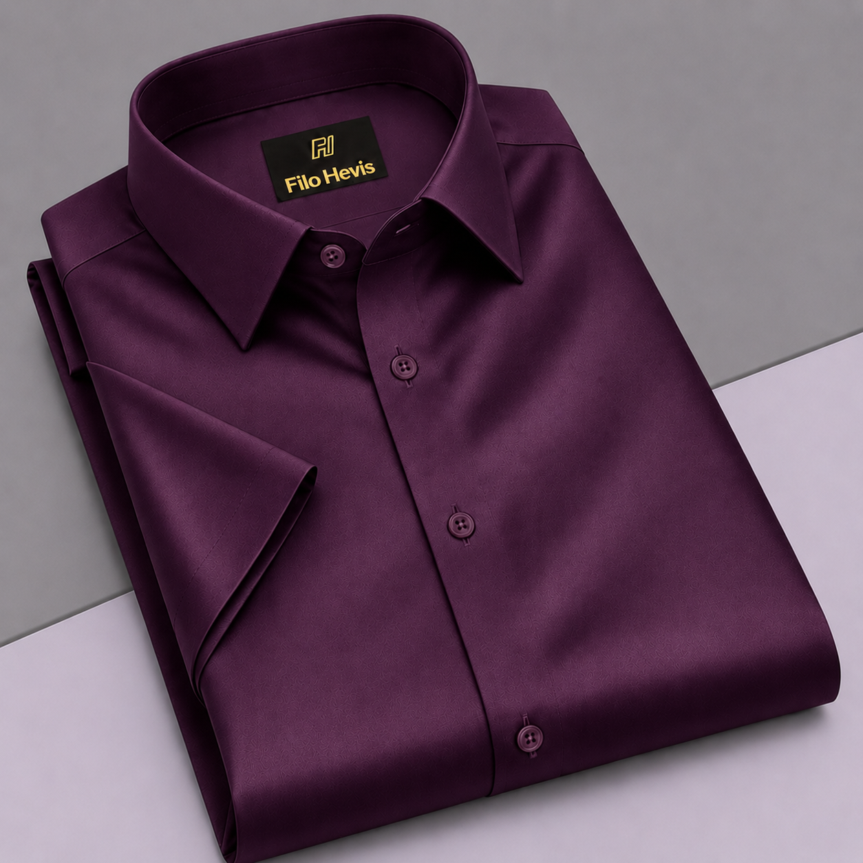 Men’s Satin Half Sleeve Formal Shirt – Premium Soft & Shiny Finish-Wine