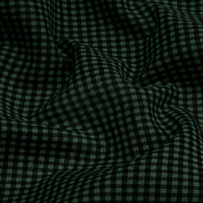 Cotton Check Shirt for Men |Slim fit | Green