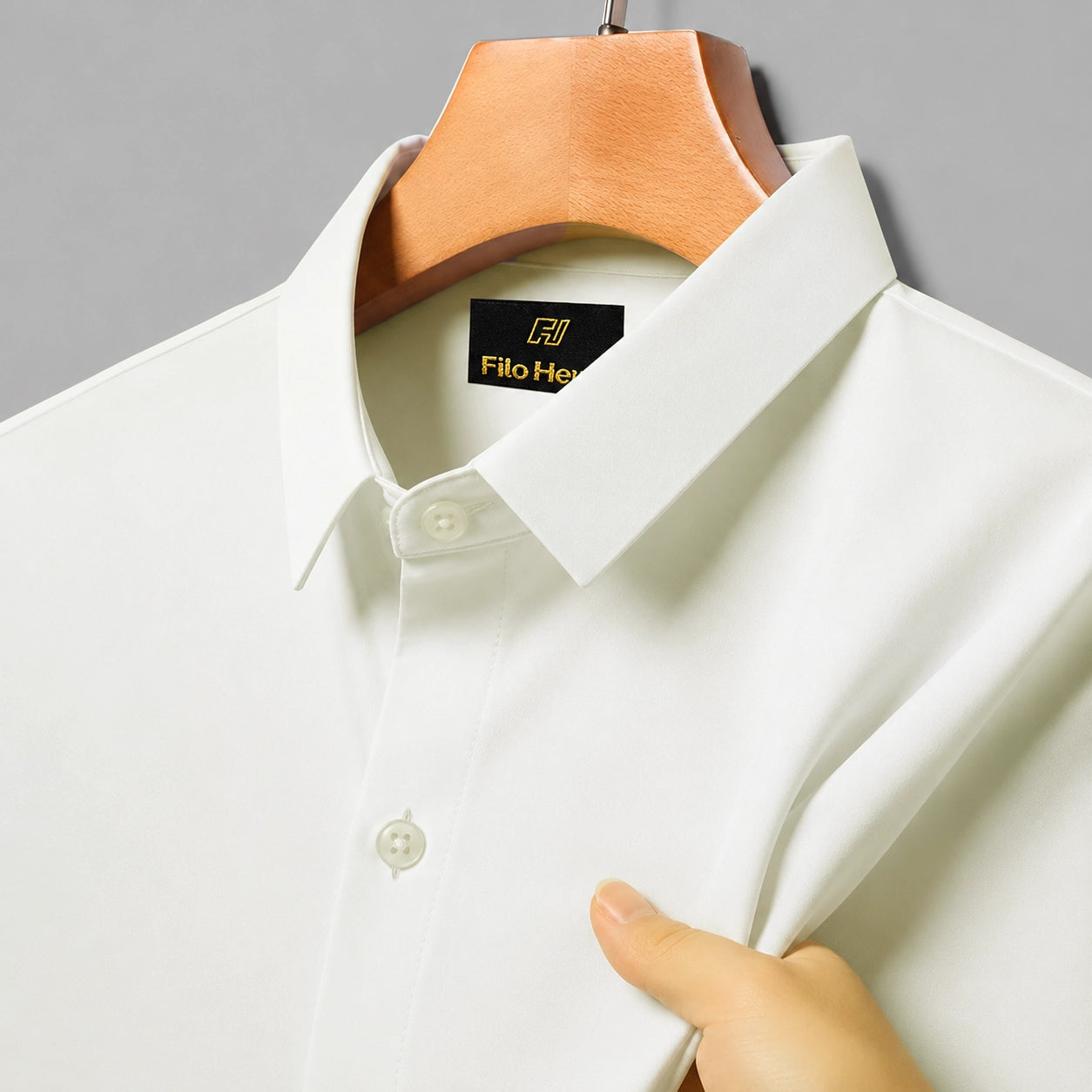 Japanese Lycra anti-wrinkle shirt | Party wear | White