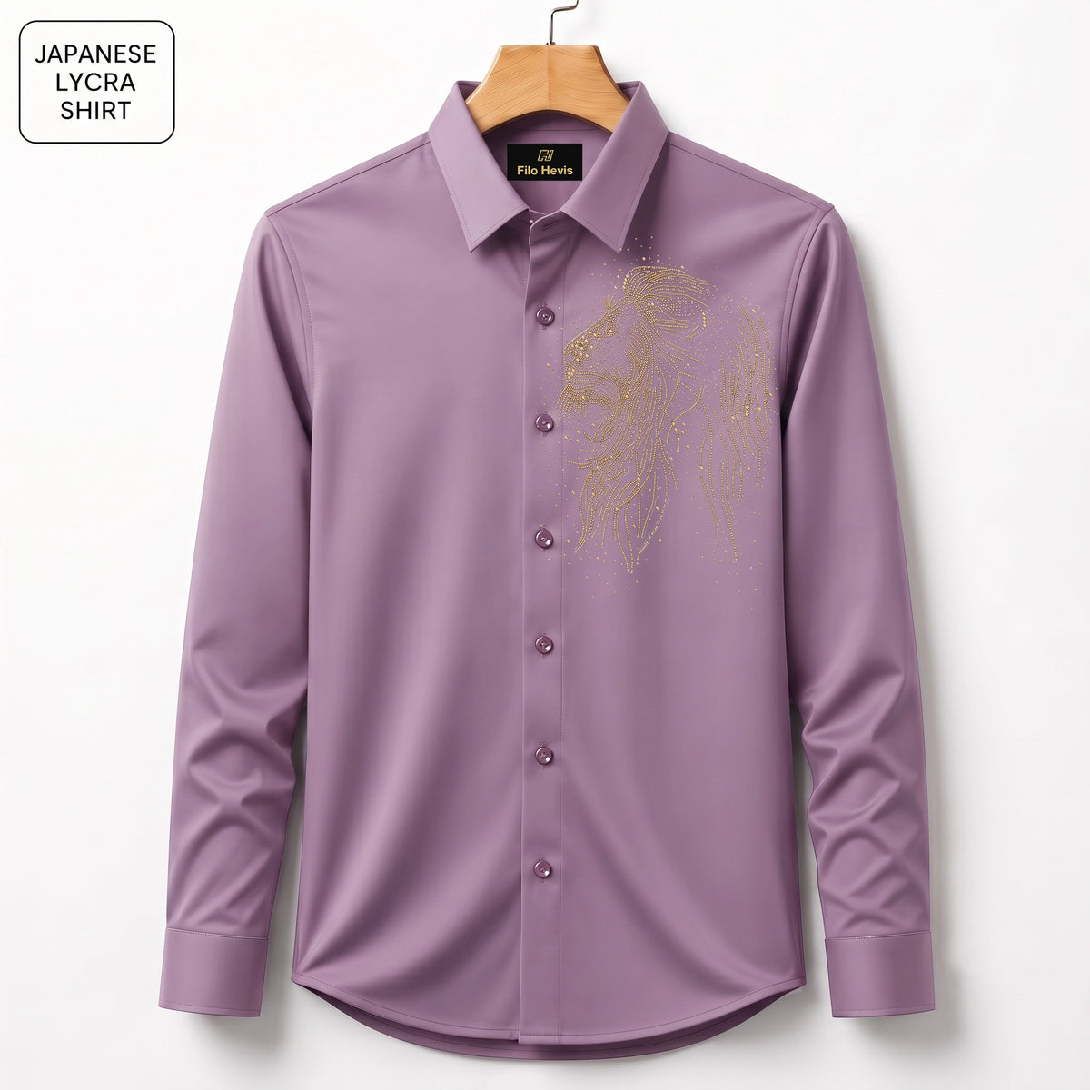 Lion Embroidery Party Shirts | Club Wear | Onion