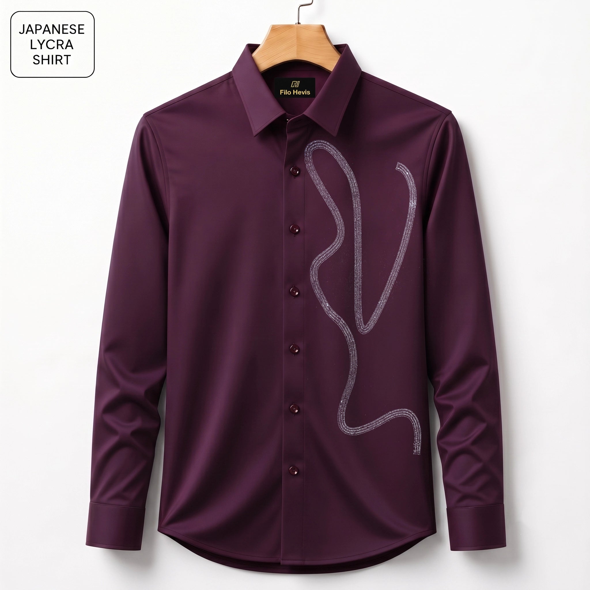 Embroidery Party Shirts | Club Wear | Wine