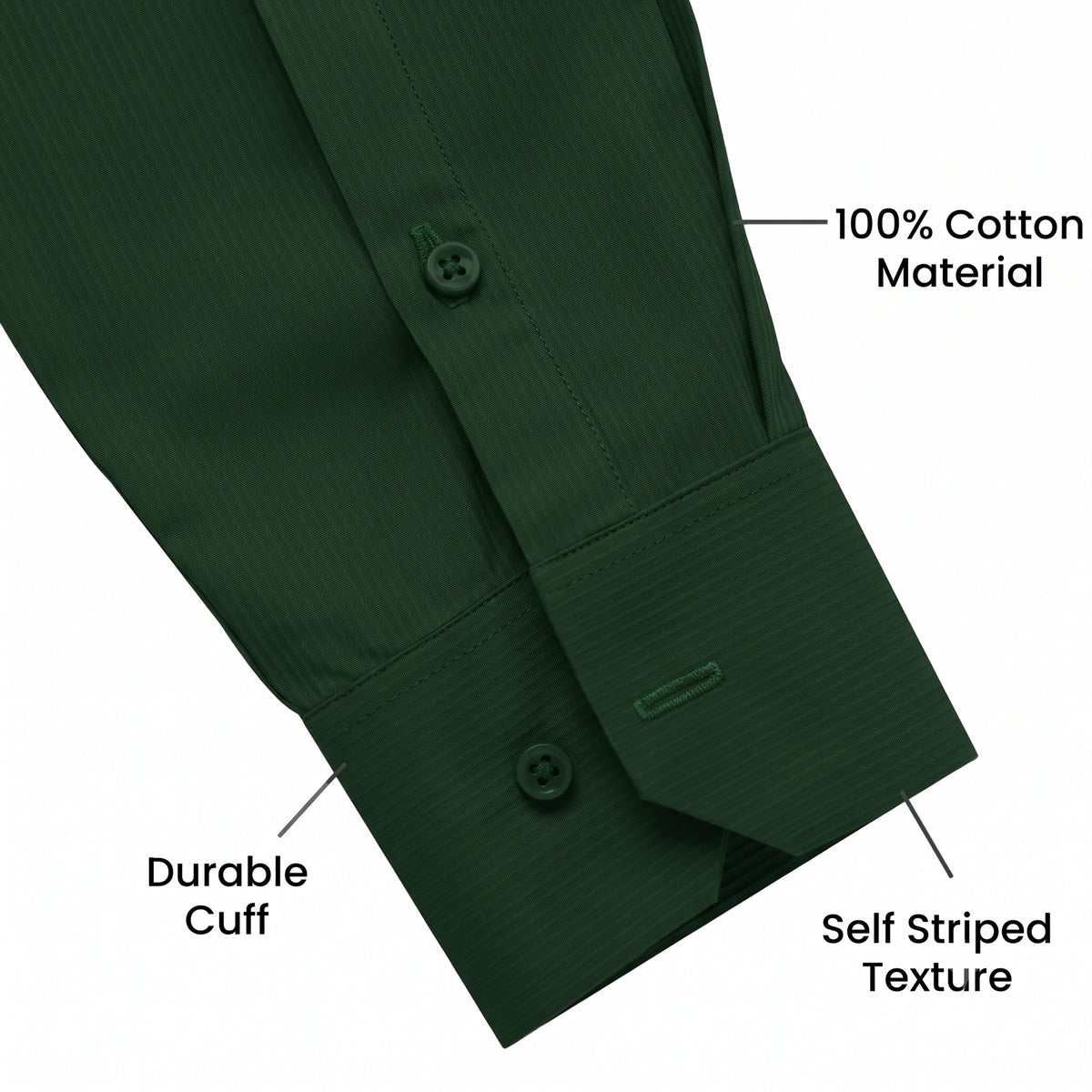 Premium Self Textured Formal Shirt for Men | DARK GREEN