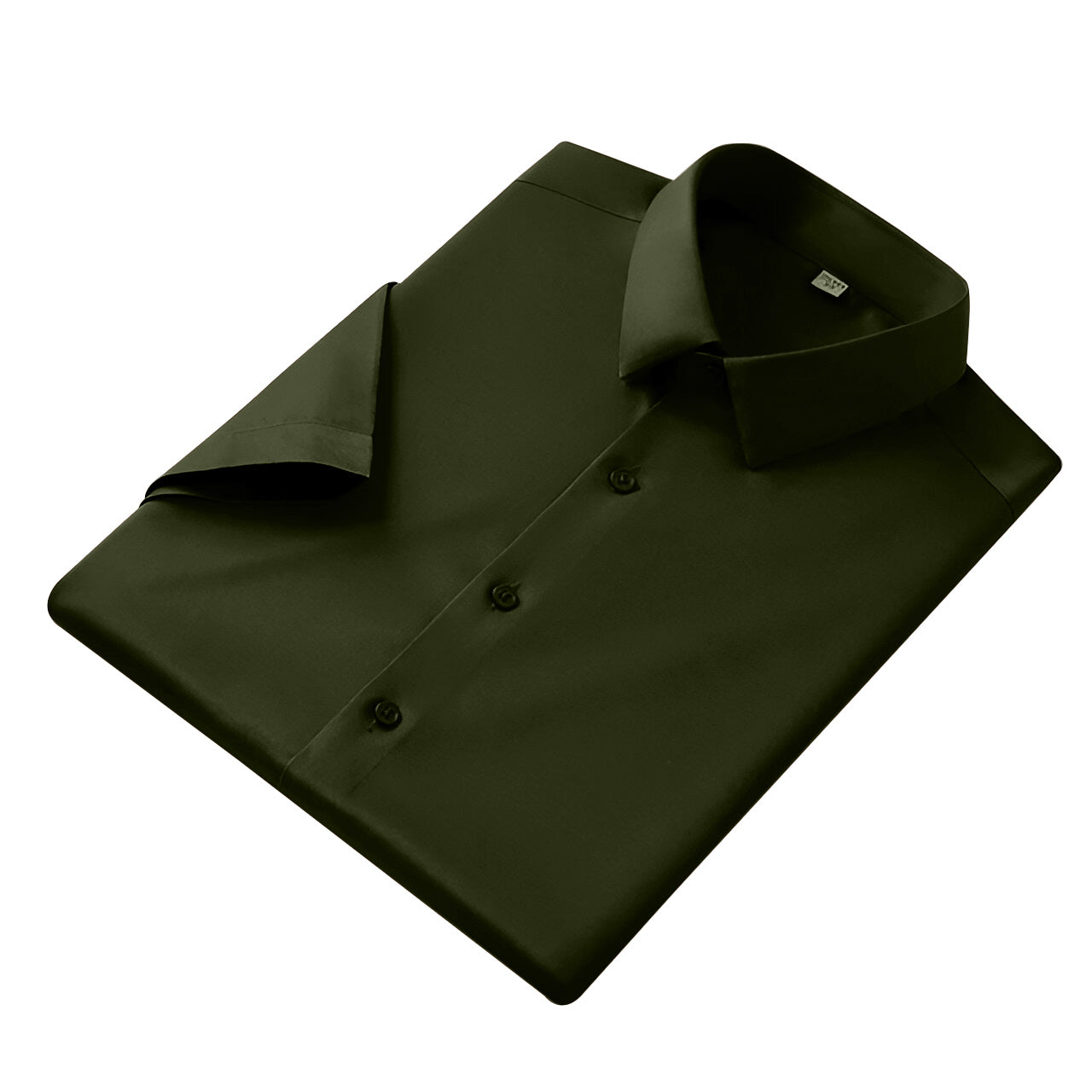 Men’s Satin Half Sleeve Formal Shirt – Premium Soft & Shiny Finish-Olive Green
