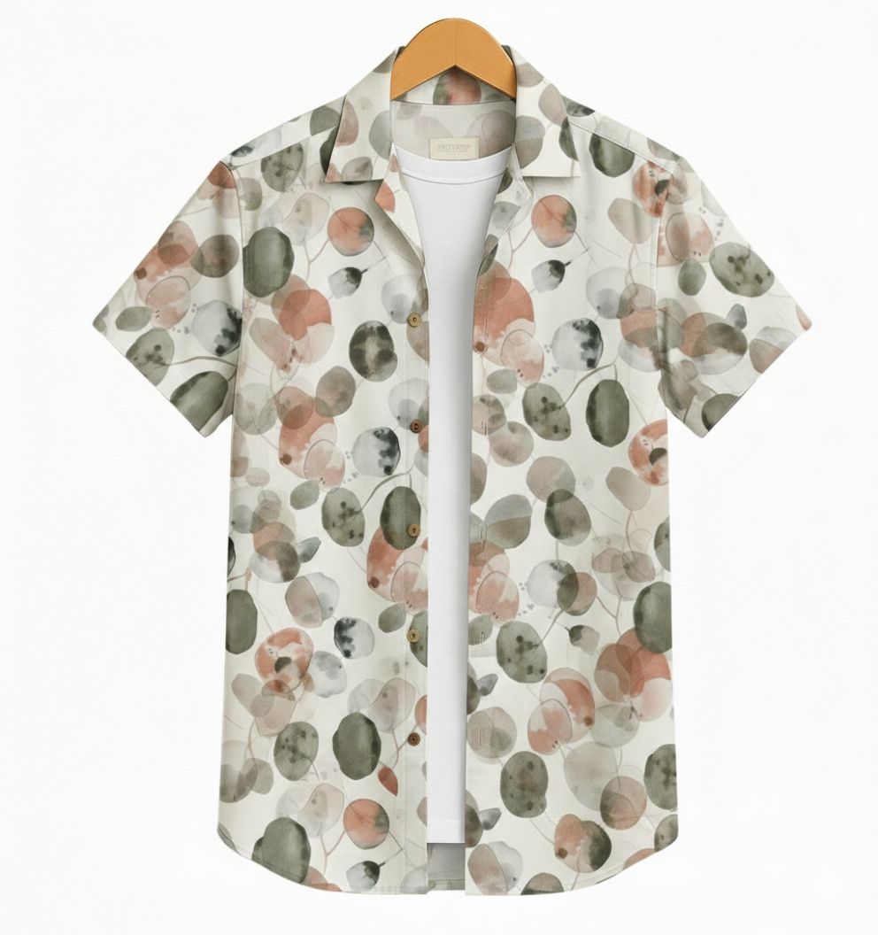 Half Casual Printed Shirt Regular Fit For Men
