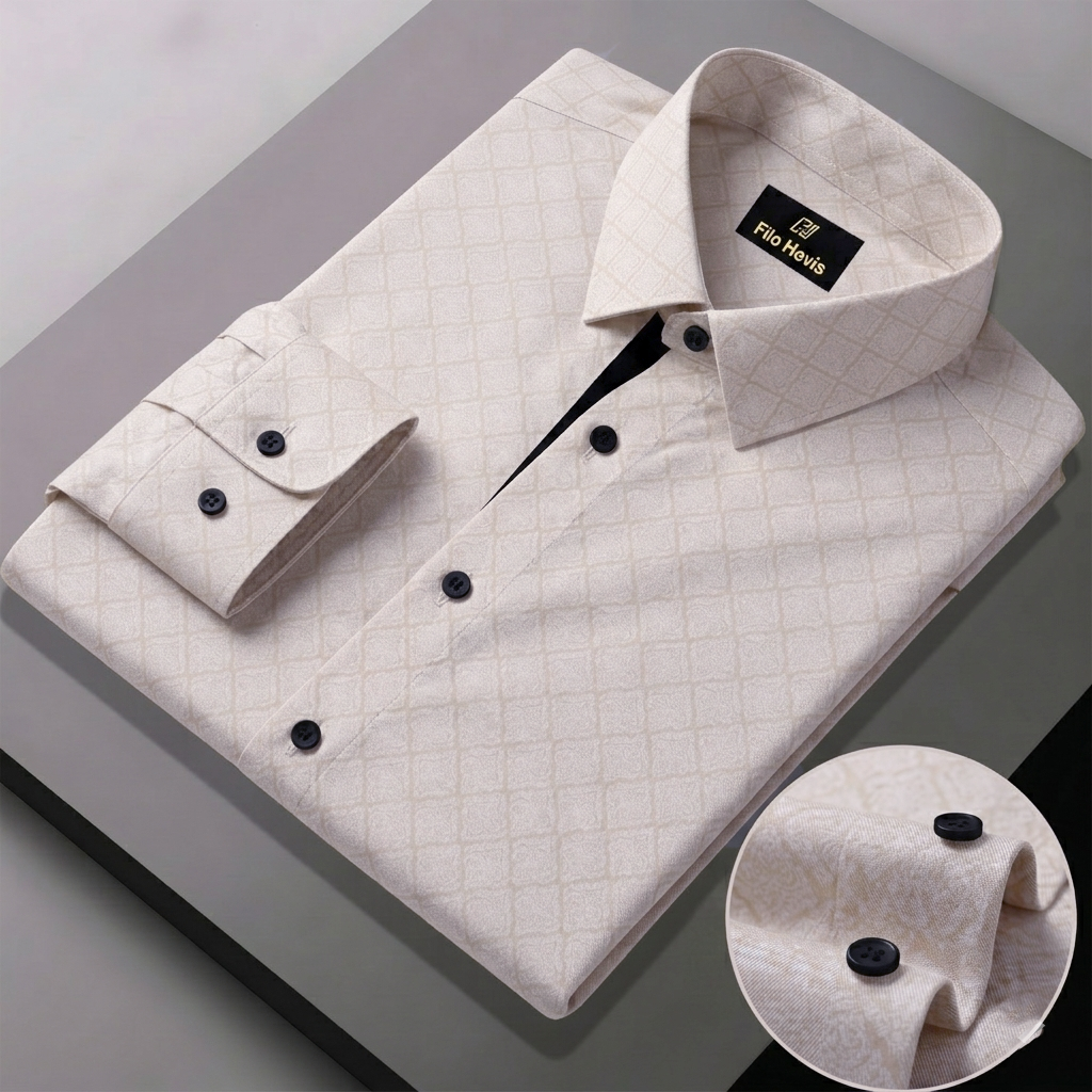 Print Shirt for Men | Smart Regular Fit | BEIGE My Store