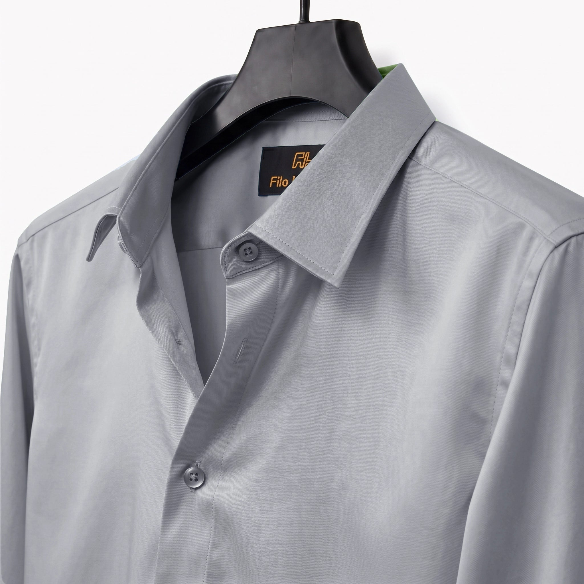 Anti Wrinkle Satin Lycra Formal Shirt (Imported Fabric)| Light Grey