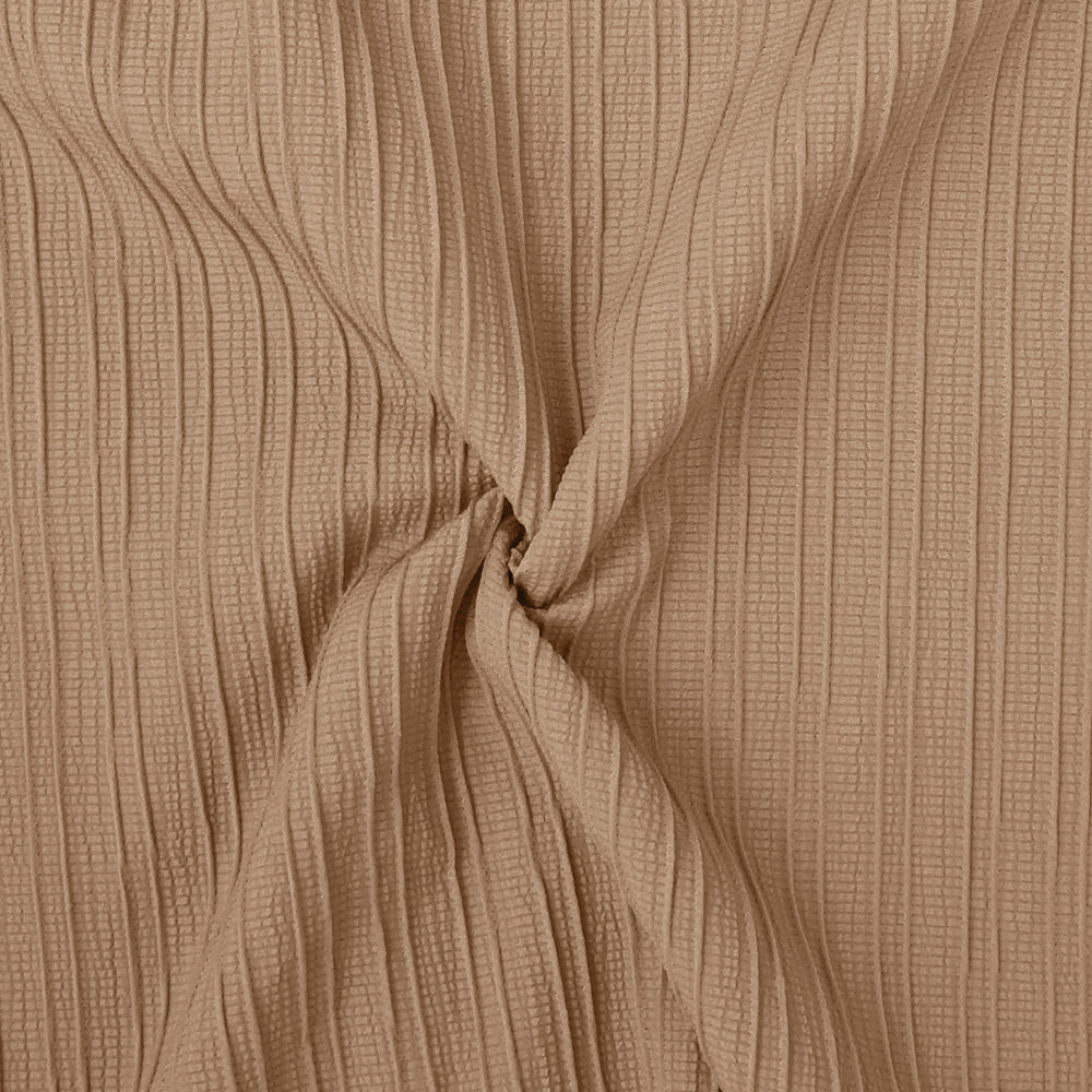 Men’s Textured Popcorn Half Sleeve Casual Shirt – Brown