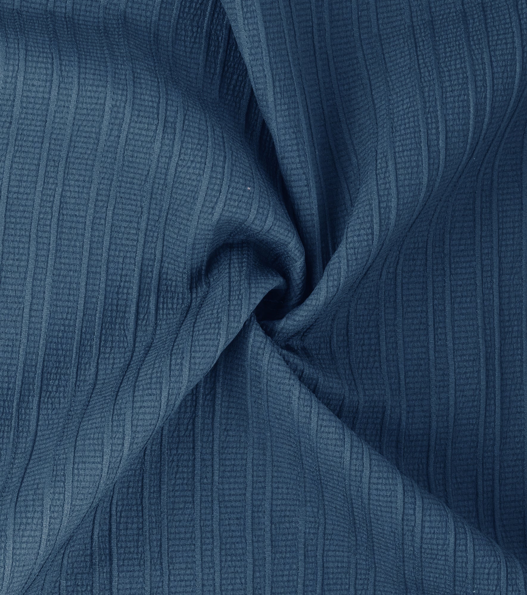 Men’s Textured Popcorn Half Sleeve Casual Shirt – Denim Blue