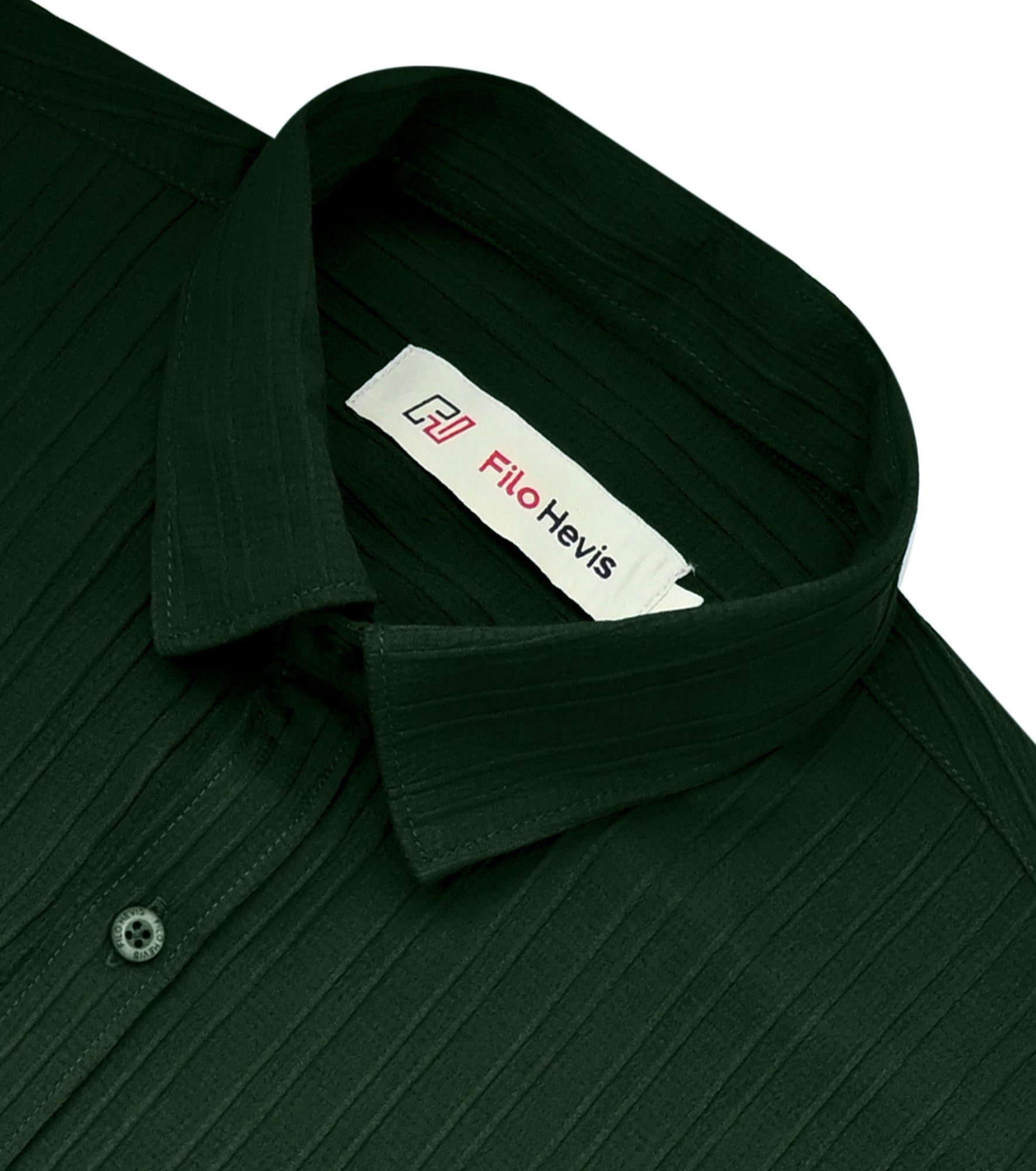 Men’s Textured Popcorn Half Sleeve Casual Shirt – Mehndi Olive