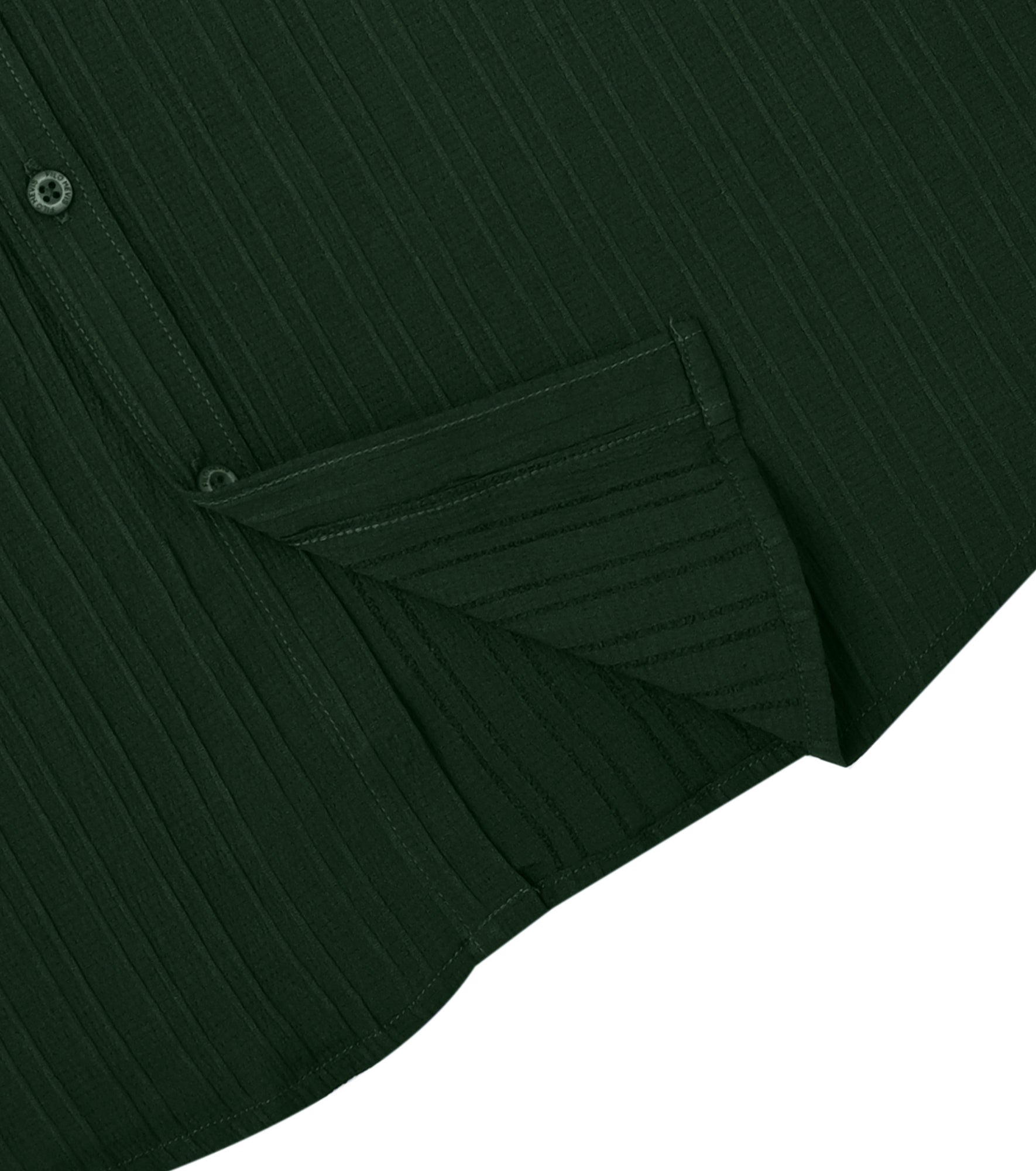 Men’s Textured Popcorn Half Sleeve Casual Shirt – Mehndi Olive