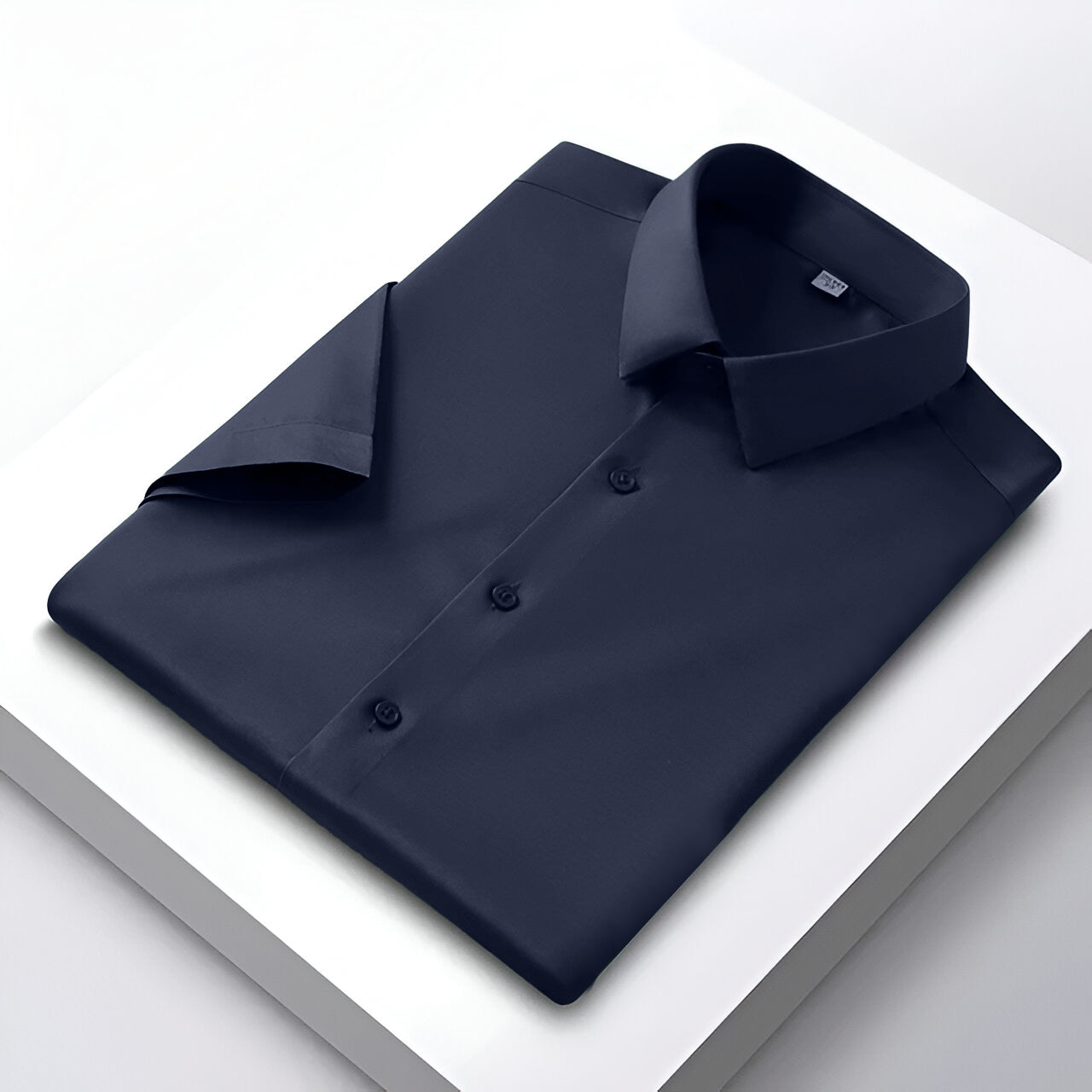 Men’s Satin Half Sleeve Formal Shirt – Premium Soft & Shiny Finish-Navy Blue