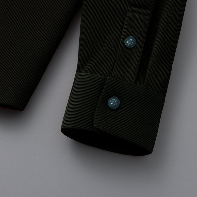 COTTON CORDUROY SHIRT FOR WINTER STYLE | 21-WALES CORDUROY | DOUBLE POCKET | Olive Green