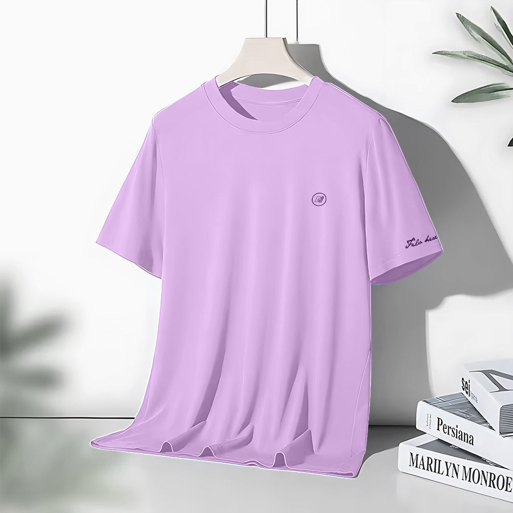 Men's Cotton Round Neck t-shirt Purple