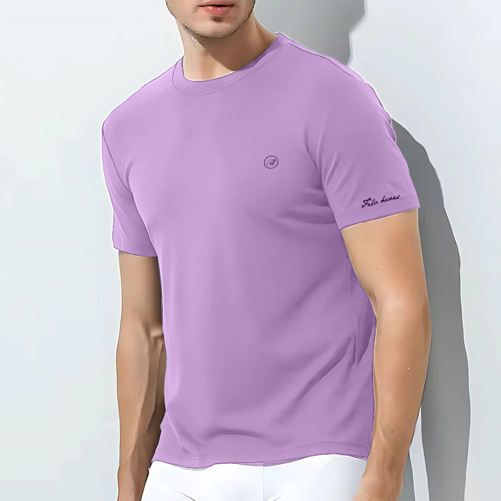 Men's Cotton Round Neck t-shirt Purple