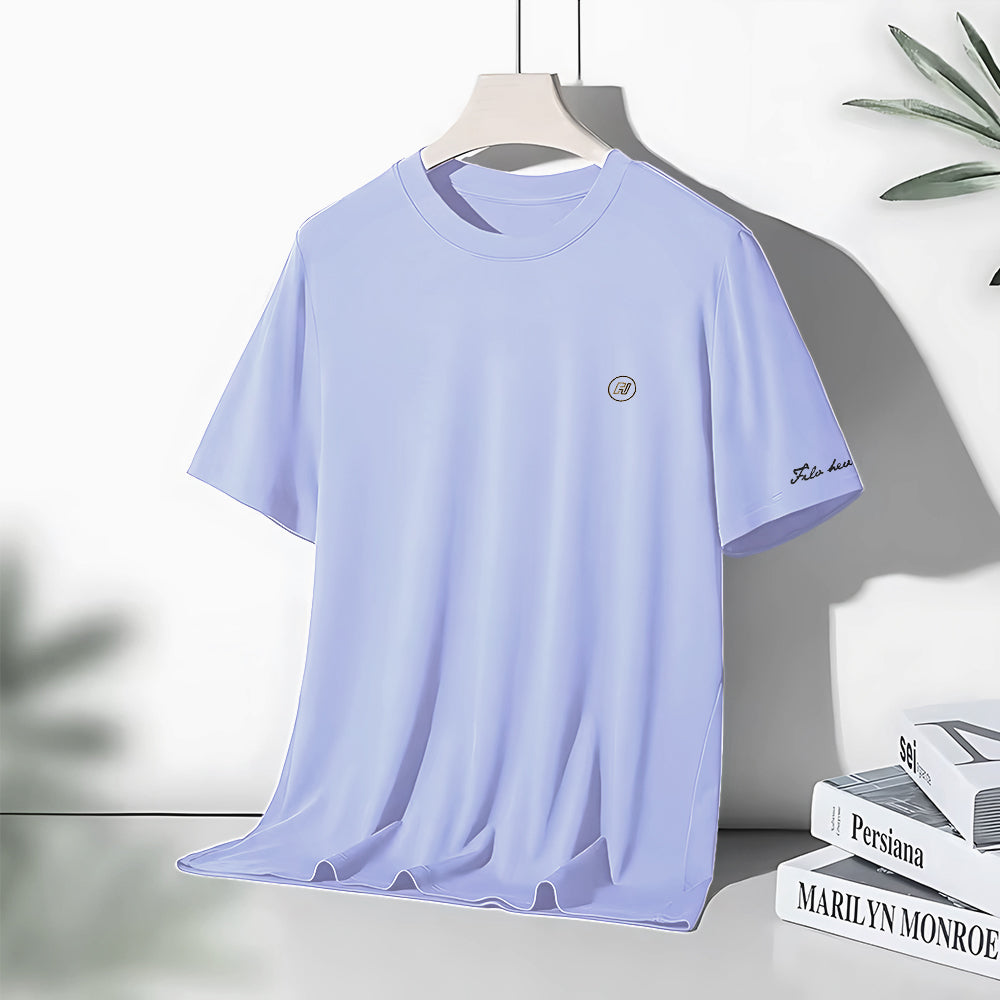 Men's Cotton Round Neck t-shirt Sky