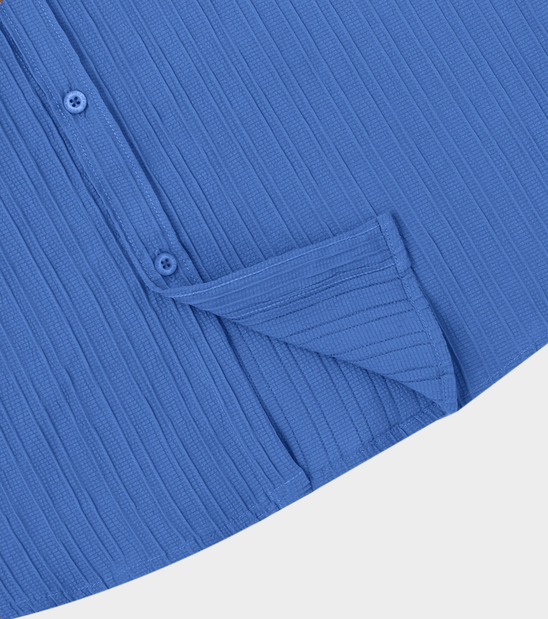 Men’s Textured Popcorn Half Sleeve Casual Shirt – Royal Blue