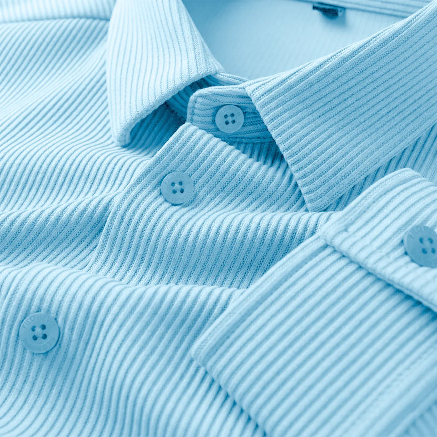 sky blue corduroy shirt