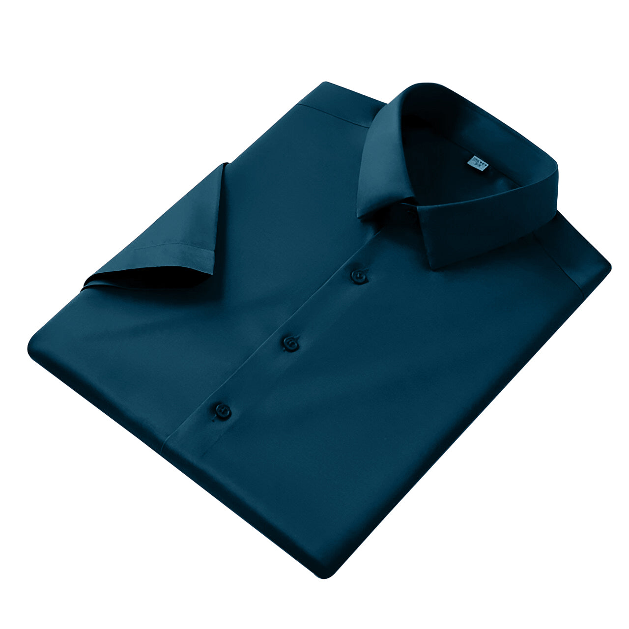 Men’s Satin Half Sleeve Formal Shirt – Premium Soft & Shiny Finish-Teal Blue