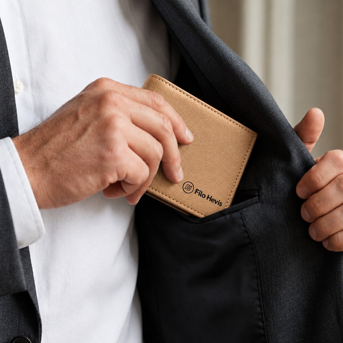Tan Wallet for Men | Stylish Bifold Wallet with Multiple Card Slots